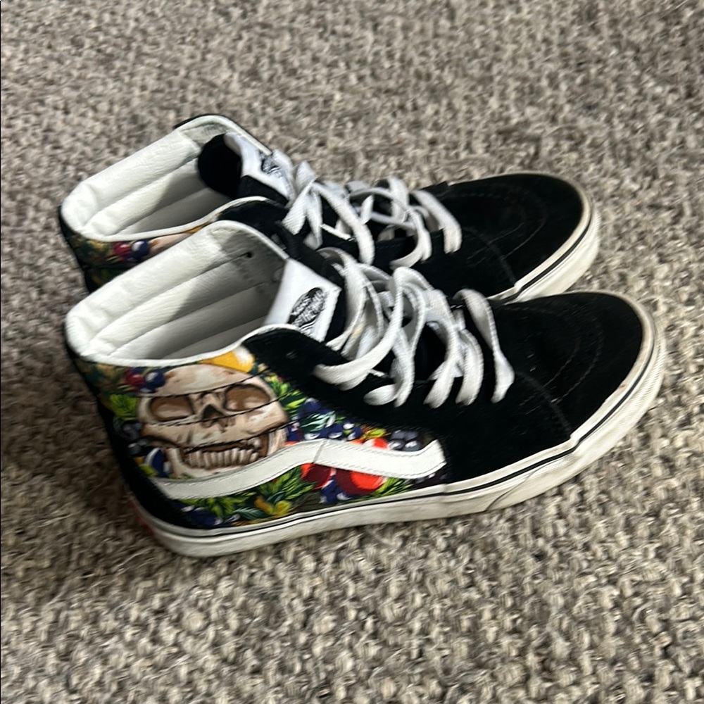 Vans Black Skull High-Top Sneakers